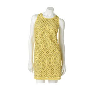 [Apt. 9] Yellow Lace Shift Dress XL